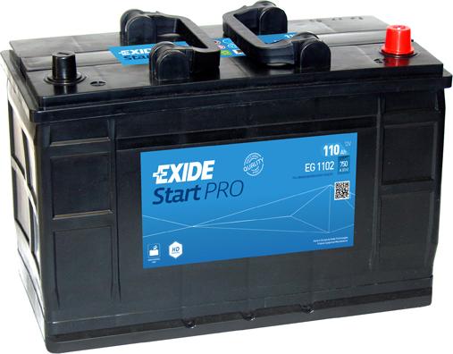 Exide EG1102 - Стартерная аккумуляторная батарея, АКБ unicars.by