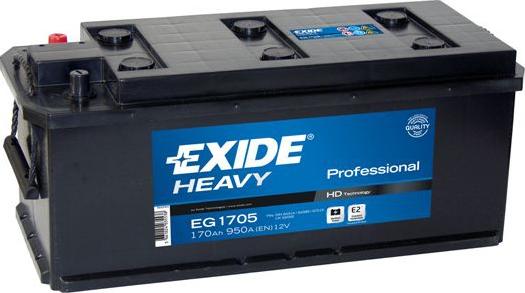 Exide EG1705 - Стартерная аккумуляторная батарея, АКБ unicars.by