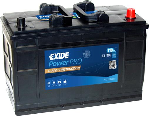 Exide EJ1102 - Стартерная аккумуляторная батарея, АКБ unicars.by