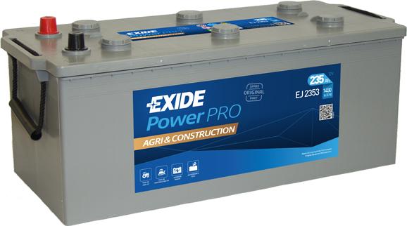 Exide EJ2353 - Стартерная аккумуляторная батарея, АКБ unicars.by