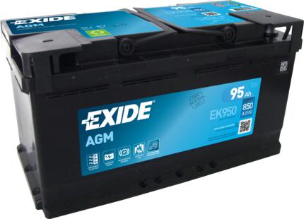 Exide EK950 - Стартерная аккумуляторная батарея, АКБ unicars.by