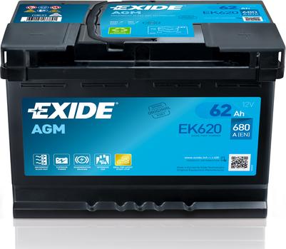 Exide EK620 - Стартерная аккумуляторная батарея, АКБ unicars.by