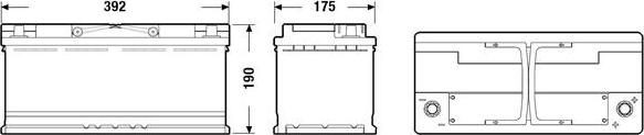 Exide EK1050 - Стартерная аккумуляторная батарея, АКБ unicars.by