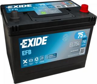 Exide EL754 - Стартерная аккумуляторная батарея, АКБ unicars.by