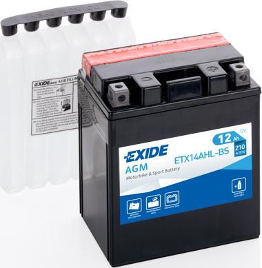 Exide ETX14AHL-BS - Стартерная аккумуляторная батарея, АКБ unicars.by