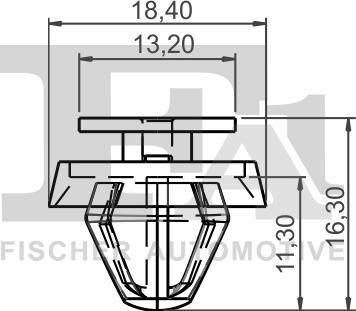 FA1 11-40040.5 - Зажим, клипса, молдинг unicars.by