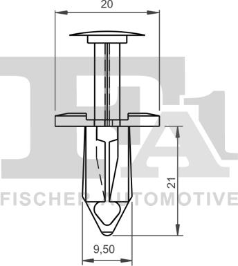 FA1 11-20020.25 - Зажим, клипса, молдинг unicars.by