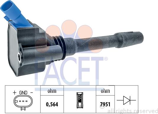 FACET 9.6533 - Катушка зажигания unicars.by