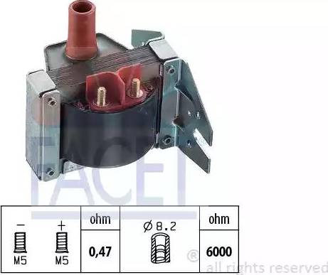 FACET 9.6072 - Катушка зажигания unicars.by