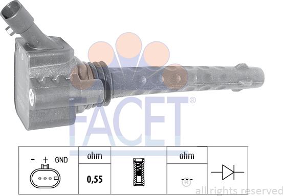 FACET 9.6388 - Катушка зажигания unicars.by