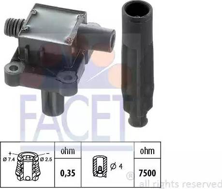 FACET 9.6216K - Катушка зажигания unicars.by