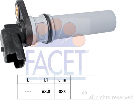 FACET 9.0537 - Датчик RPM, частота вращения unicars.by