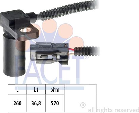 FACET 9.0232 - Датчик частоты вращения, автоматическая коробка передач unicars.by