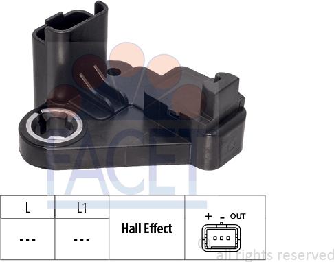 FACET 9.0743 - Датчик импульсов, коленвал unicars.by