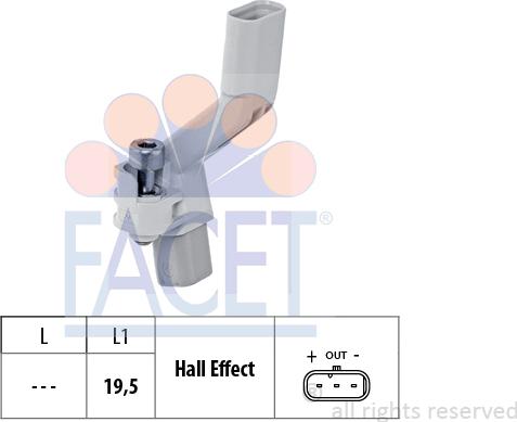 FACET 9.0708 - Датчик импульсов, коленвал unicars.by