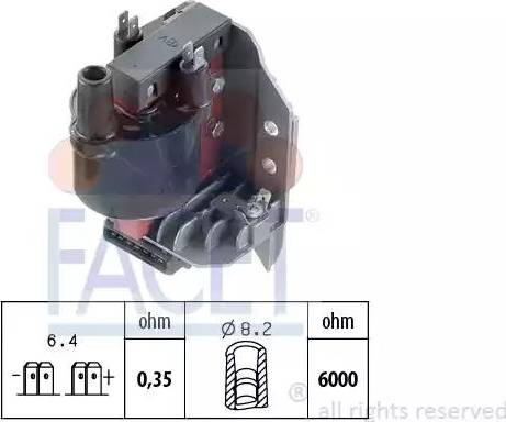 FACET 9.8002 - Катушка зажигания unicars.by