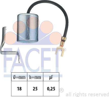 FACET 0.0617 - Конденсатор, система зажигания unicars.by