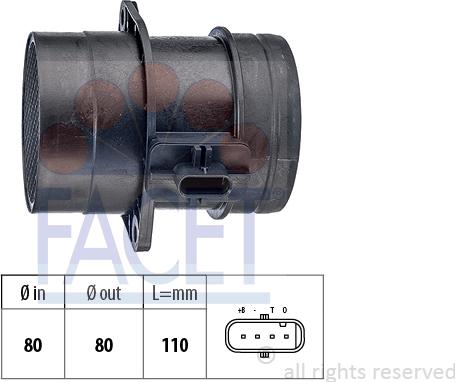 FACET 10.1446 - Датчик потока, массы воздуха unicars.by