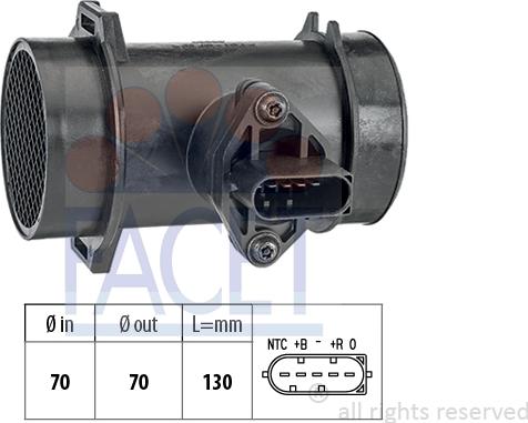 FACET 10.1442 - Датчик потока, массы воздуха unicars.by