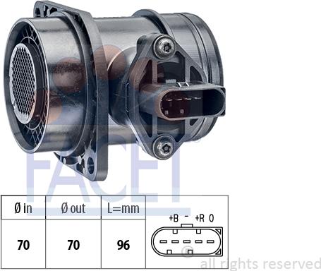 FACET 10.1325 - Датчик потока, массы воздуха unicars.by