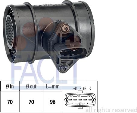 FACET 10.1290 - Датчик потока, массы воздуха unicars.by