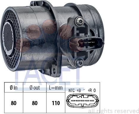 FACET 10.1266 - Датчик потока, массы воздуха unicars.by