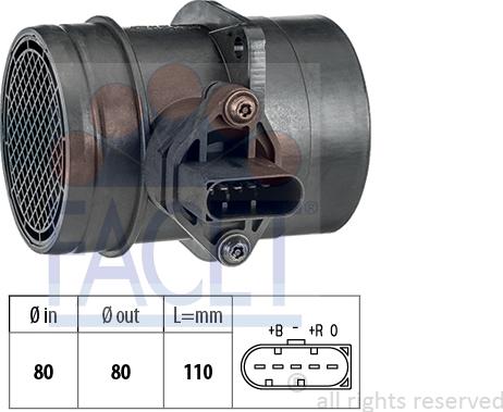 FACET 10.1222 - Датчик потока, массы воздуха unicars.by