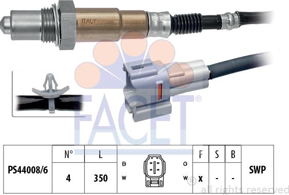 FACET 10.8091 - Лямбда-зонд, датчик кислорода unicars.by