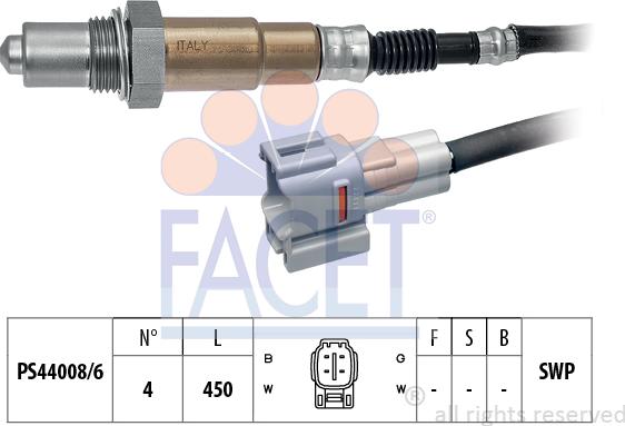 FACET 10.8092 - Лямбда-зонд, датчик кислорода unicars.by