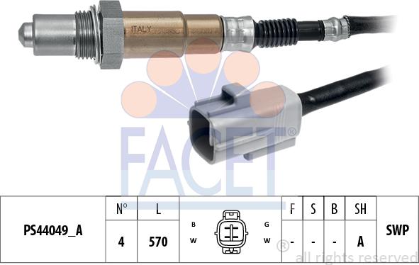 FACET 10.8355 - Лямбда-зонд, датчик кислорода unicars.by