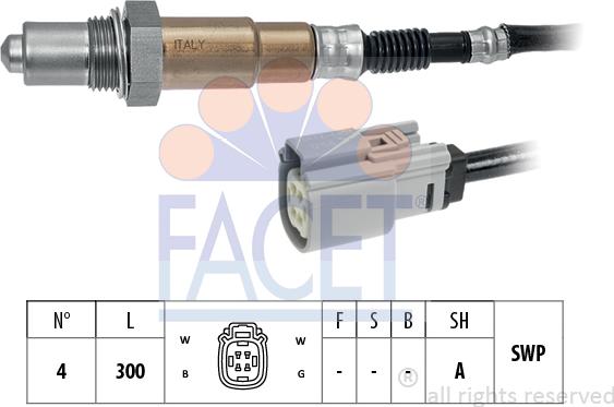 FACET 10.8367 - Лямбда-зонд, датчик кислорода unicars.by