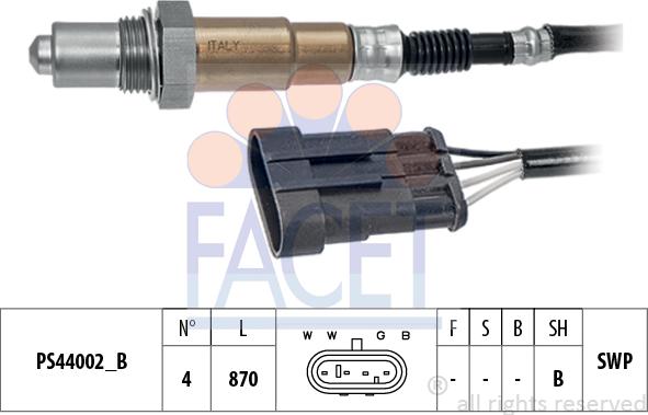 FACET 10.8386 - Лямбда-зонд, датчик кислорода unicars.by