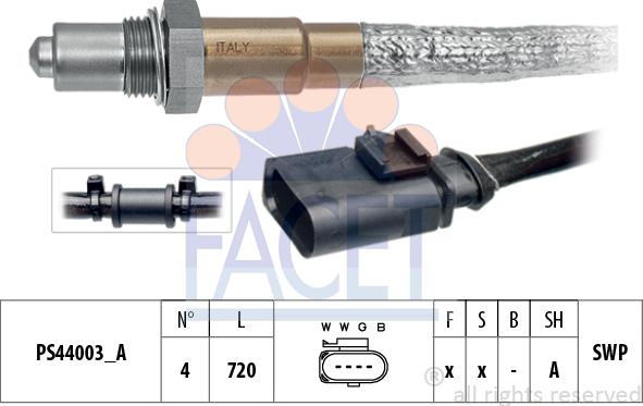 FACET 10.8244 - Лямбда-зонд, датчик кислорода unicars.by