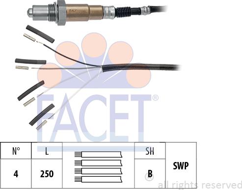 FACET 10.8240 - Лямбда-зонд, датчик кислорода unicars.by