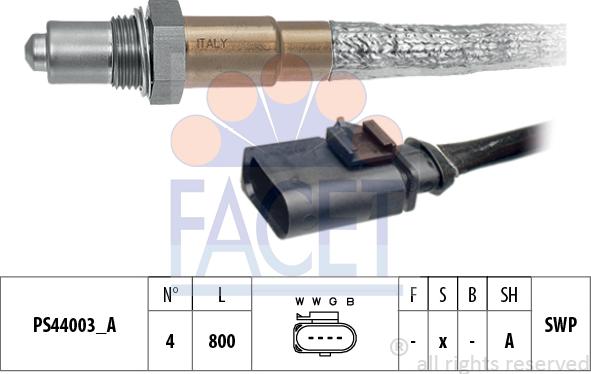 FACET 10.8250 - Лямбда-зонд, датчик кислорода unicars.by