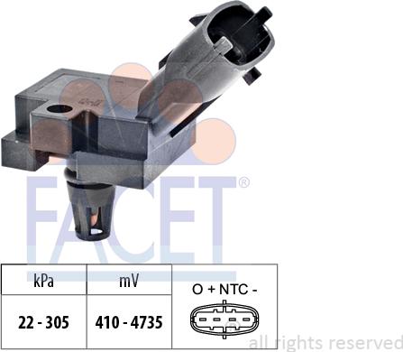 FACET 10.3186 - Датчик давления воздуха, высотный корректор unicars.by