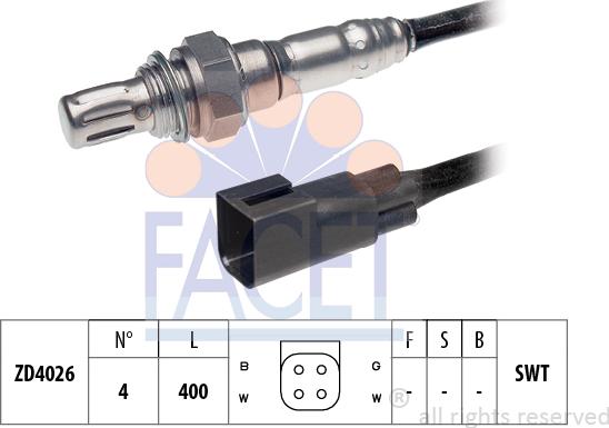 FACET 10.7444 - Лямбда-зонд, датчик кислорода unicars.by