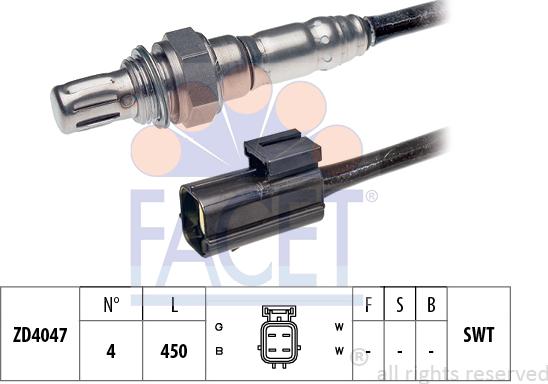 FACET 10.7627 - Лямбда-зонд, датчик кислорода unicars.by