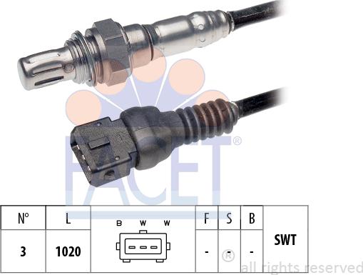 FACET 10.7045 - Лямбда-зонд, датчик кислорода unicars.by