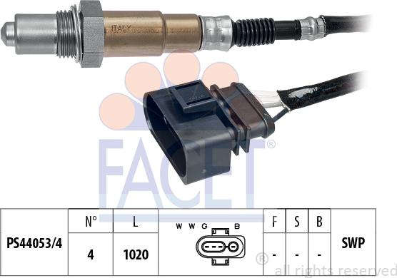 FACET 10.7148 - Лямбда-зонд, датчик кислорода unicars.by