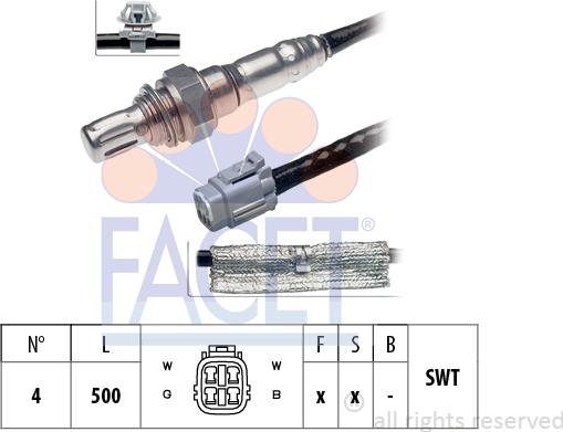 FACET 10.7384 - Лямбда-зонд, датчик кислорода unicars.by