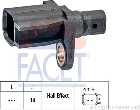 FACET 21.0018 - Датчик ABS, частота вращения колеса unicars.by