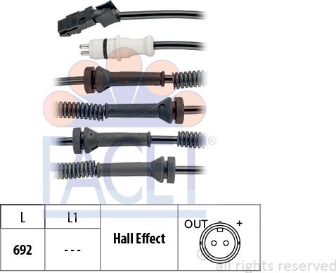 FACET 21.0149 - Датчик ABS, частота вращения колеса unicars.by