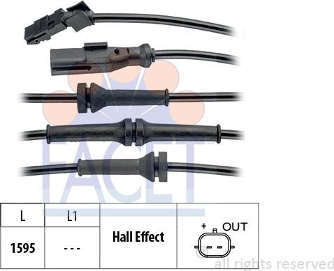 FACET 21.0145 - Датчик ABS, частота вращения колеса unicars.by