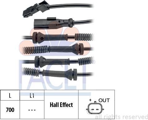 FACET 21.0146 - Датчик ABS, частота вращения колеса unicars.by