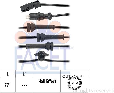 FACET 21.0156 - Датчик ABS, частота вращения колеса unicars.by