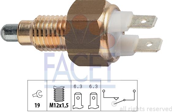 FACET 7.6009 - Датчик, переключатель, фара заднего хода unicars.by