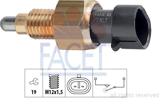 FACET 7.6073 - Датчик, переключатель, фара заднего хода unicars.by