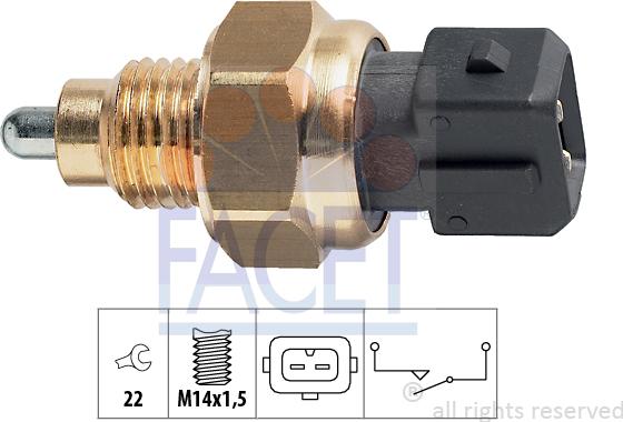 FACET 7.6108 - Датчик, переключатель, фара заднего хода unicars.by