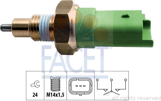 FACET 76245 - Датчик, переключатель, фара заднего хода unicars.by